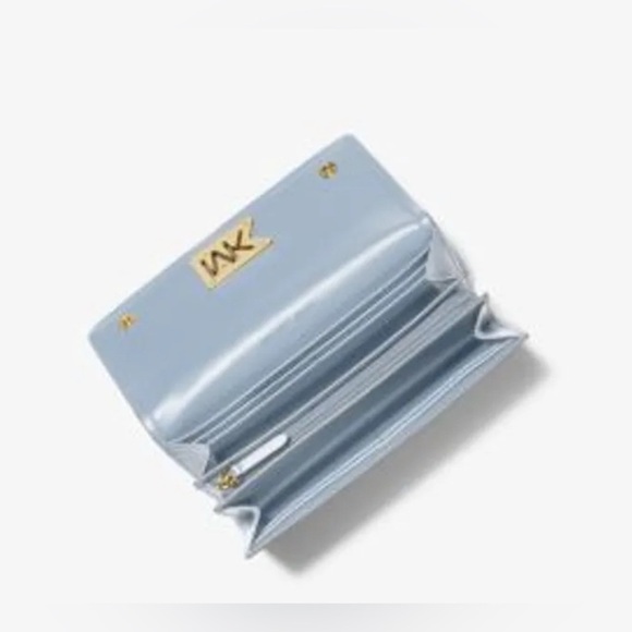 Like New Michael Kors Leather Blue pale Wallet - Picture 2 of 16